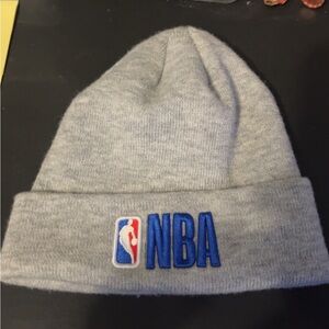 NBA Gray Knit Beanie with Blue Logo